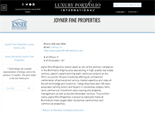 Tablet Screenshot of joyner.luxuryportfolio.com